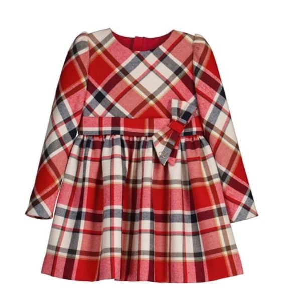 Vestido cuadros moño