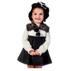 Vestido combinado con capita