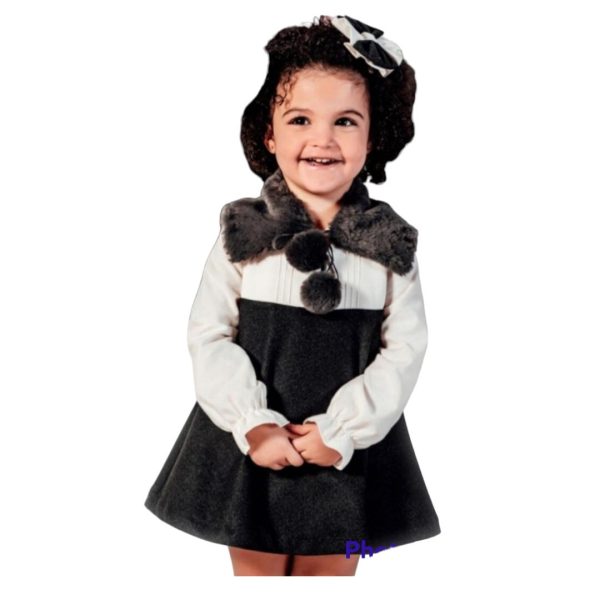 Vestido combinado con capita