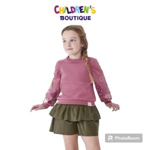 Conjunto short polipiel sud/flores mangas