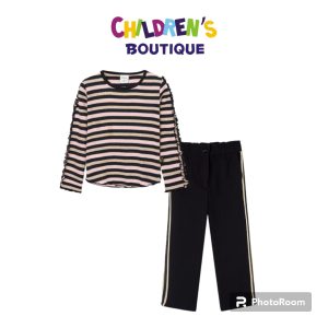 Conjunto pantalón y blusa rayas