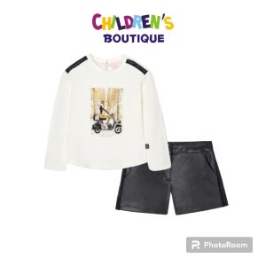 Conjunto short polipiel b/motocicleta