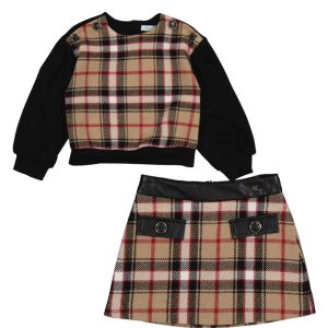 Conjunto falda tapas y blusa cuadros