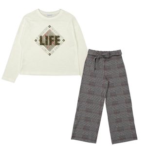 Conjunto pantalón cuadritos b/life