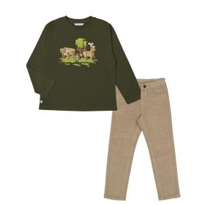 Conjunto pantalón pana p/robots