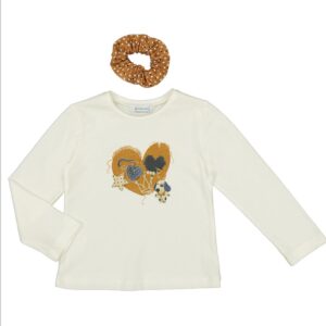 Blusa corazón con coletero