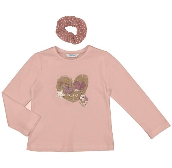 Blusa corazón con coletero