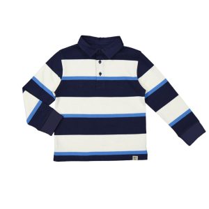 Polo franjas azul