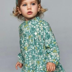 Vestido terciopelo florecitas