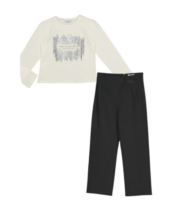 Conjunto pantalón cadena b/lentejuela