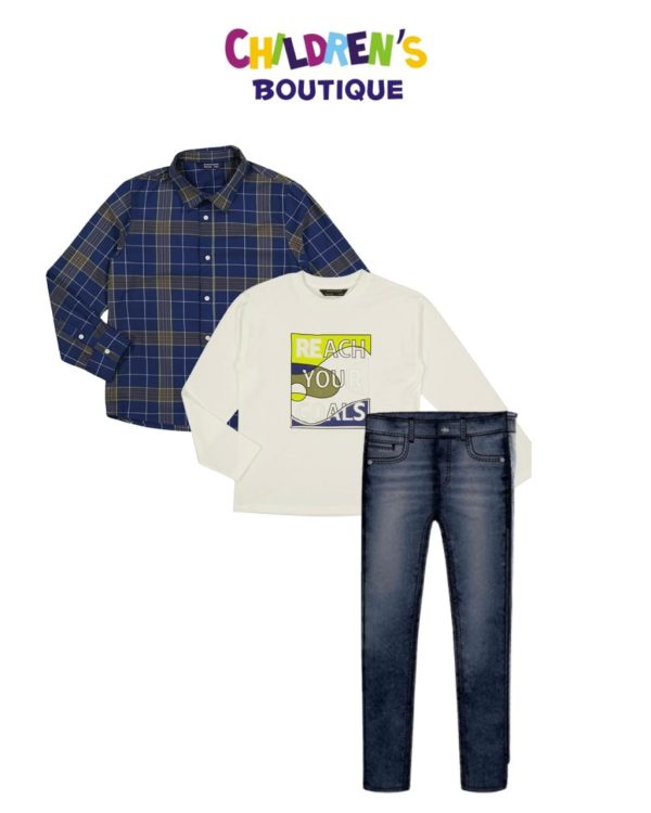 Conjunto 3 pzas camisa p/reach y pant mezc soft