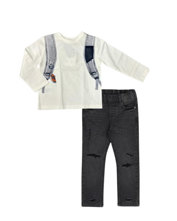 Conjunto pantalón roto p/mochila