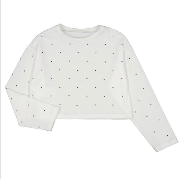 Blusa corta con remaches