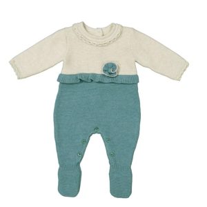 Mameluco combinado tricot flor