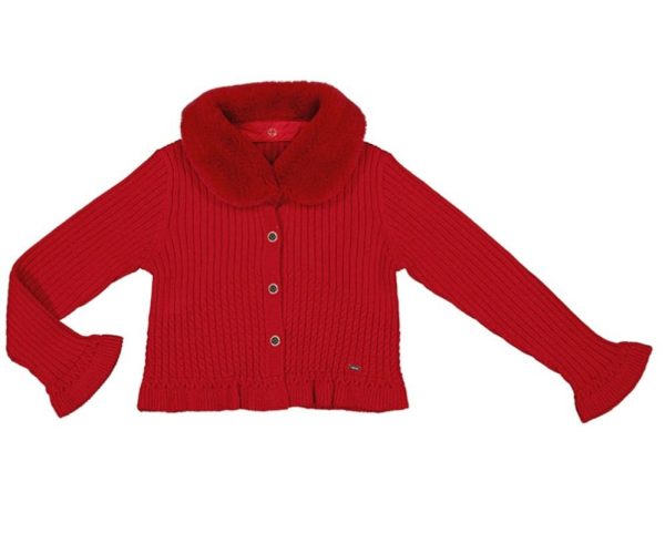 Suéter tricot cuello pelo