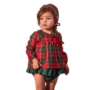 Batita cuadros navideña con gorro