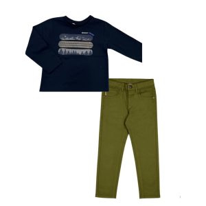 Conjunto pantalón p/franjas paisaje