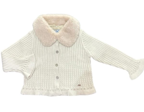 Suéter tricot cuello pelo