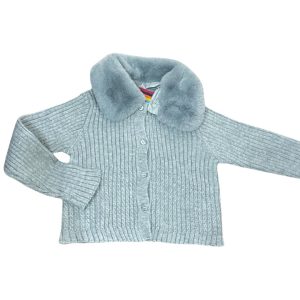 Suéter tricot cuello pelo