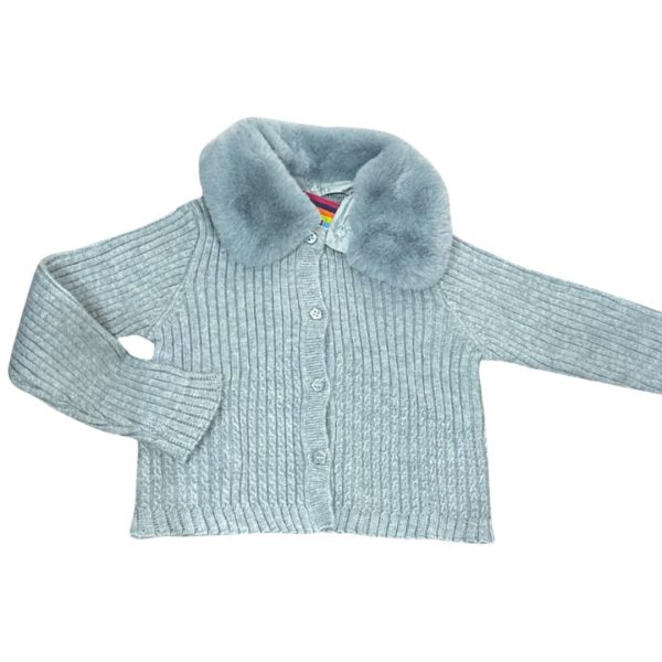 Suéter tricot cuello pelo