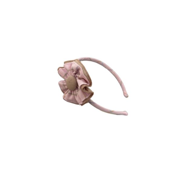 Diadema cuadros rosa flor
