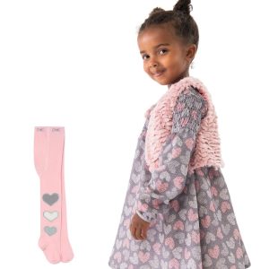 Vestido corazones con chaleco y mallas