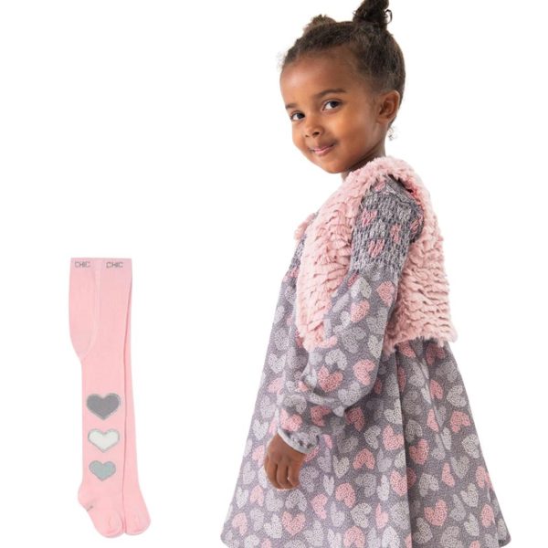 Vestido corazones con chaleco y mallas