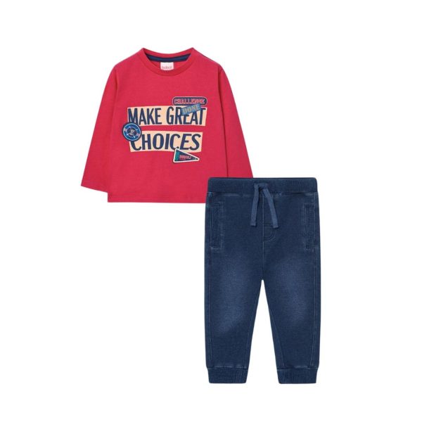 Conjunto pantalón felpa playera make great