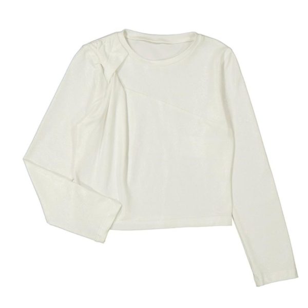 Blusa brillo nudo hombro